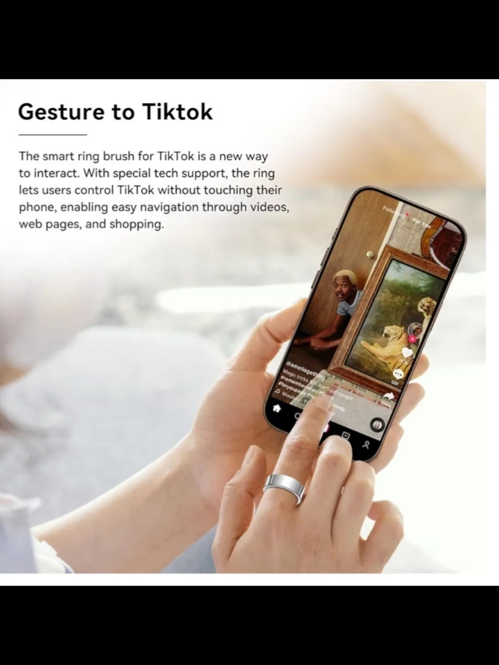 Smart Ring Health Tracking For Both Men And Women Polished Gold #7
